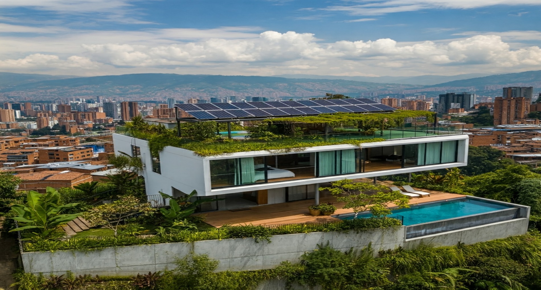 Villa Sostenible con Vistas Panorámicas en El Poblado, Medellín